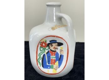 Austrian Hand Painted Ceramic Liquor Bottle