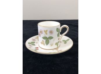 Wedgwood Wild Strawberry Bone China Demitasse Cup And Saucer