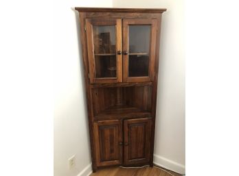 Pine Corner Cabinet