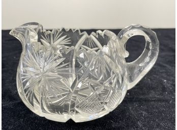 Antique American Brilliant Cut Glass Creamer