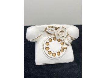 1960s Lefton Planter Shaped Like Dial Telephone