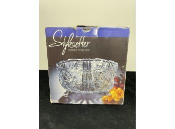 Stylesetter Footed Clear Crystal Bowl