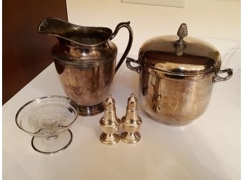 Sterling Silver Shakers And Plated Servingware