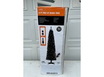 NIB - 6ft Pre-lit Black Tree (2 Of 2)