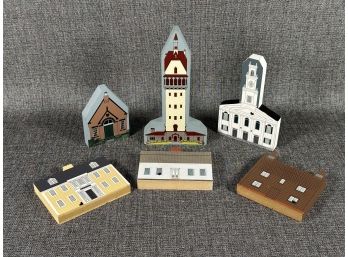 A Very Charming Set Of Vintage Town Of Simsbury Shelf Buildings