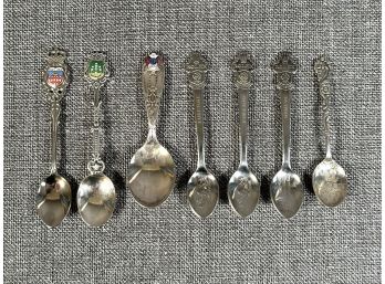 A Small Collection Of Souvenir Spoons