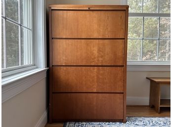 A Quality 4-Drawer Filing Cabinet In Wood