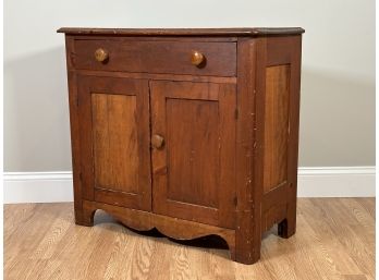 A Small Antique Cabinet With Knapp Joints