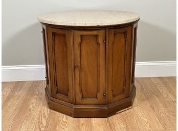 Weekend Project: A Vintage Side Table With A Natural Stone Top