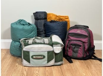 Camping Essentials: Sleeping Bags/Mat, Backpack & Cooler