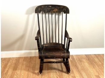 A Very Old Antique Stenciled Rocker