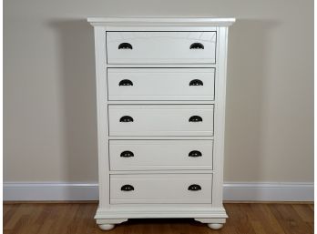 White Bedroom Suite: A Tall Chest Of Drawers In White