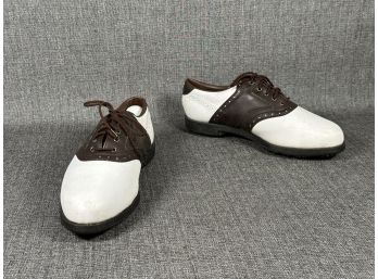 Footjoy Golf Shoes In Brown & White, Men's 10.5W