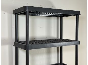 Five Shelf Storage Unit In Heavy-Duty Black Plastic #1