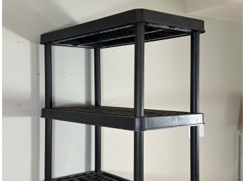 Five Shelf Storage Unit In Heavy-Duty Black Plastic #3