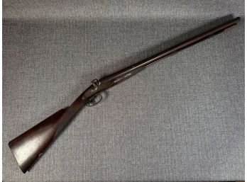 Antique William Moore Co. 12-Gauge Double Hammer Shotgun For Display, Circa Mid-1800s