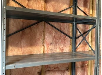 Five Shelf Storage Unit In Gray Metal #3