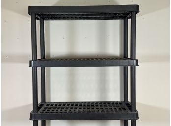 Five Shelf Storage Unit In Heavy-Duty Black Plastic #2