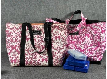 Quality Tote & Insulated Tote In Matching Pattern By Scout