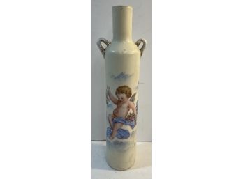 Ceramic Cherub Vase/Austria