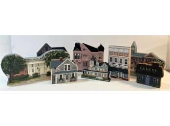 Lot Of Wood Cut Out Houses