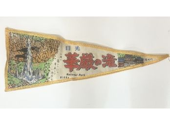 Vintage Japanese Nikko National Park Pennant