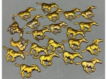 Over 20 Mini Brass Horse Figures