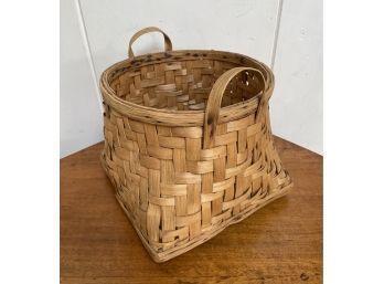 Vintage Woven Basket With Handles