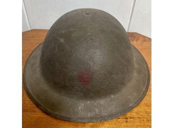 Original U.S. WWI 5th Infantry Red Diamond Division M1917 Doughboy Helmet