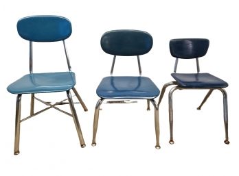 Vintage Melsur, Virco & Ivy League School Furniture Hard Plastic Stackable School Chairs