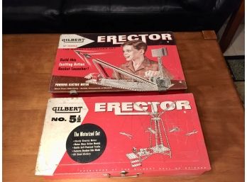Two Vintage Erector Sets