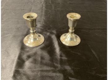 Vintage Sterling Silver Candle Holders