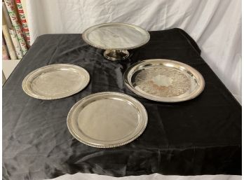 4 Piece Cake Plate/ Dessert Serving Platers