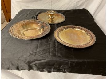 3 Piece Silver Plate Lot