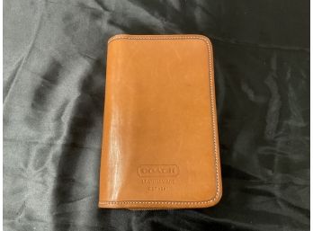 Vintage Coach Brown Leather Wallet/ Notepad