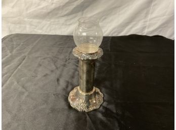 Baroque Silver Plate Candle Stick/ Holder