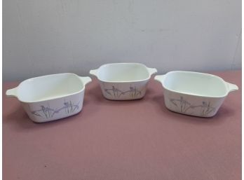 Floral Corning Ware Casserole Dishes