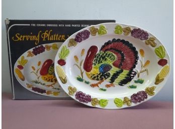Hand Painted Turkey Platter