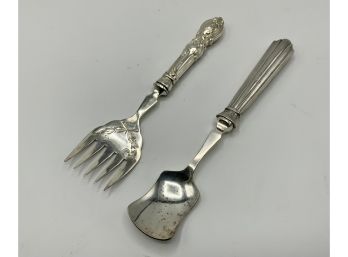 Vintage Sterling Handled Spoon & Fork