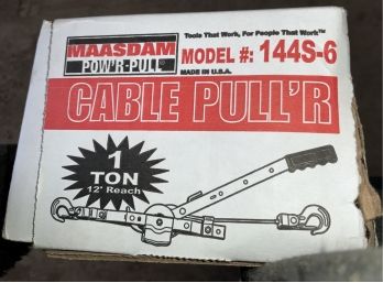 Maasdam 1 Ton Cable Pow R-pull NEW Model 144S-6
