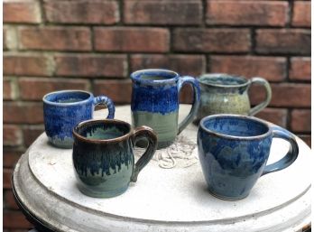 Five Mugs Made By The Homeowner