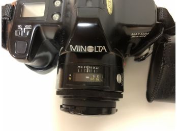 Minolta Camera, Lens, And Case