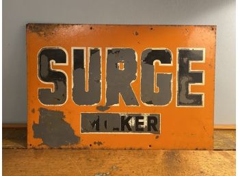 Antique SURGE MILKER Metal Sign