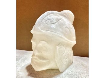 Awesome Carved Stone Viking Face Statue