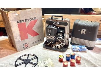Antique KEYSTONE Projector In Box With Extras