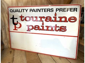 Antique TOURAINE PAINT Single Sided Sign-3x2 Feet