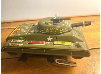 Antique 1950 MARX TIN Army Us  Tanker