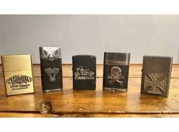 Collection If Vintage Lighters- Panhead, Chopper, Skulls And More