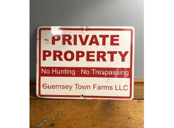 Private Property- Guernsey Farm Sign