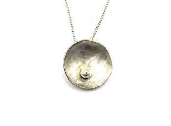 Vintage Sterling Silver Handmade Pendant Necklace